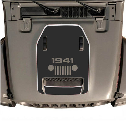 CarCode hood decal for Jeep Wrangler JL/JLU Rubicon 392 and JT Gladiator Mojave 2020-2026, style #92, shown on vehicle hood.
