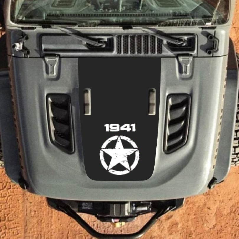 Hood Decal for Jeep Wrangler JL JLU Gladiator JT Rubicon Hood 2018+ Style #17