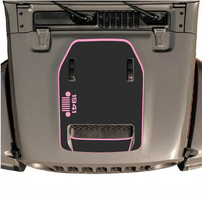 CarCode Jeep Wrangler JL/JLU Rubicon 392 and Gladiator Mojave hood decal, stylish design for 2020-2026 models, style #51