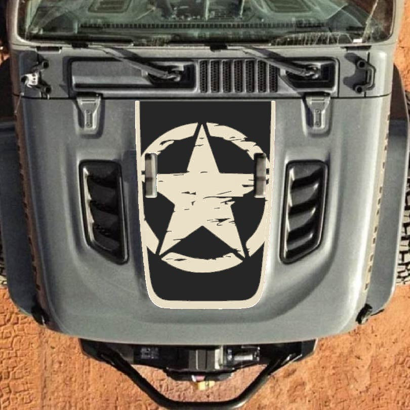 Hood Decal for Jeep Wrangler JL JLU Gladiator JT Rubicon Hood 2018+ Style #27