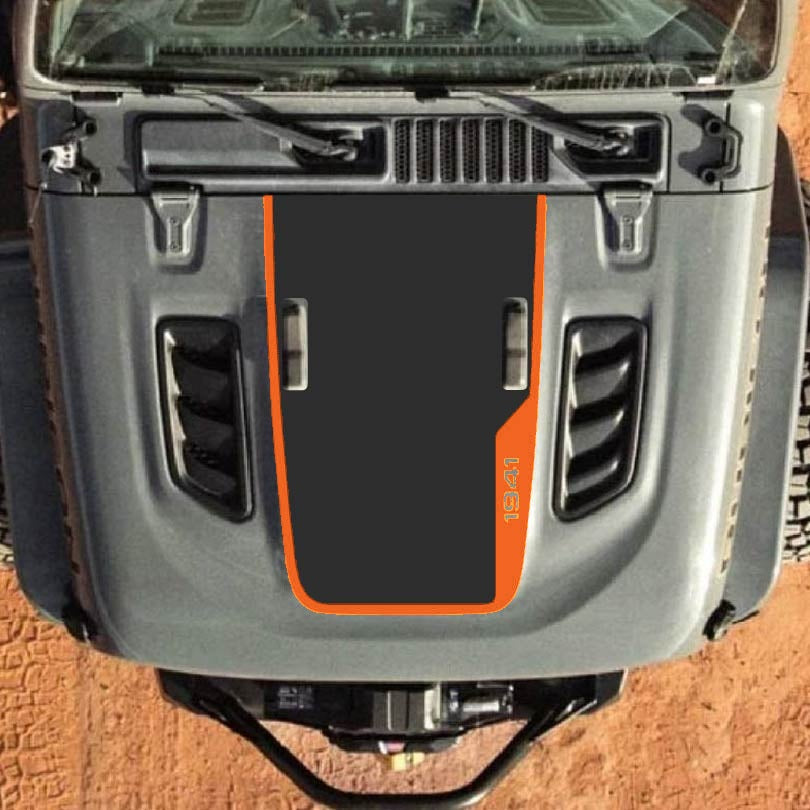 Hood Decal for Jeep Wrangler JL JLU Gladiator JT Rubicon Hood 2018+ Style #72