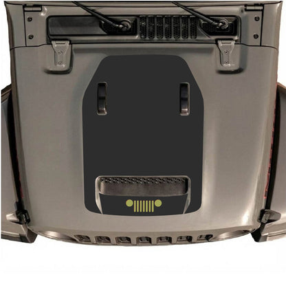 CarCode hood decal for Jeep Wrangler JL/JLU Rubicon 392 and JT Gladiator Mojave 2020-2026, Style #62, shown on vehicle hood.