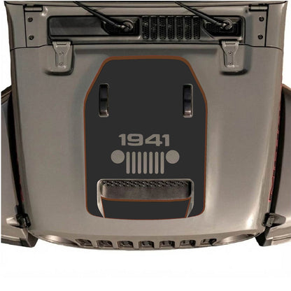 CarCode hood decal for Jeep Wrangler JL/JLU Rubicon 392 and JT Gladiator Mojave 2020-2026, style #92, featuring bold graphics on the hood