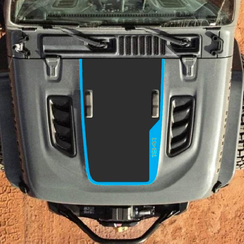 Hood Decal for Jeep Wrangler JL JLU Gladiator JT Rubicon Hood 2018+ Style #72