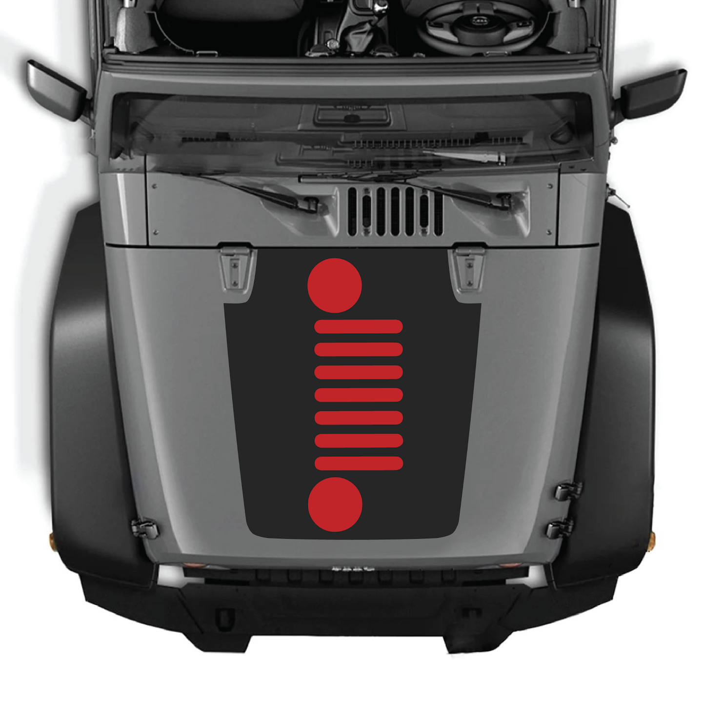 Jeep Wrangler JK/JKU hood decal by CarCode, style #51, 16xHEC1LJDFFFjHUluVCfwpUW4RI-R-6v, featuring bold graphic design.