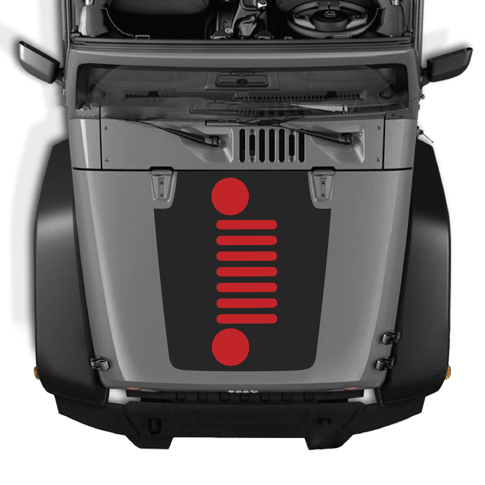 Jeep Wrangler JK/JKU hood decal by CarCode, style #51, 16xHEC1LJDFFFjHUluVCfwpUW4RI-R-6v, featuring bold graphic design.