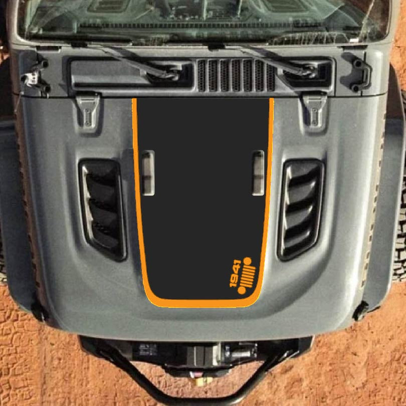 Hood Decal for Jeep Wrangler JL JLU Gladiator JT Rubicon Hood 2018+ Style #02