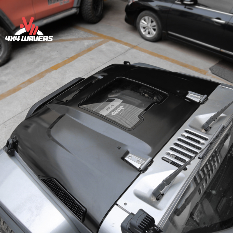 4x4wavers Hood - Capsule Style with transparent window for Engine - 4X4 WAVERS