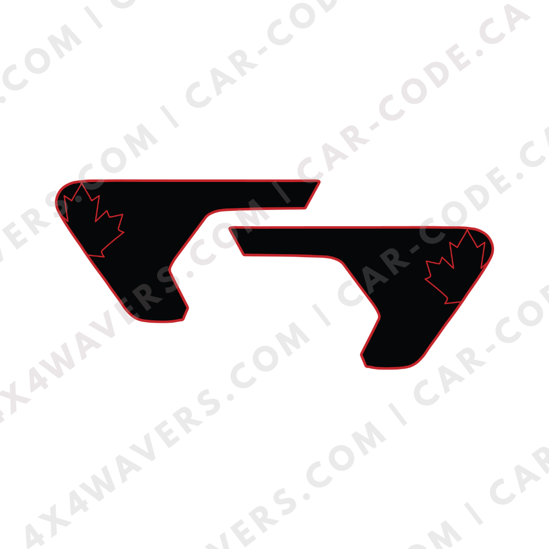 CARCODE Fender Insert Decal/Sticker - Maple Leaf Graphic Kit - For Jeep Wrangler/Gladiator JL/JLU/JT 2018+ - Premium Vinyl