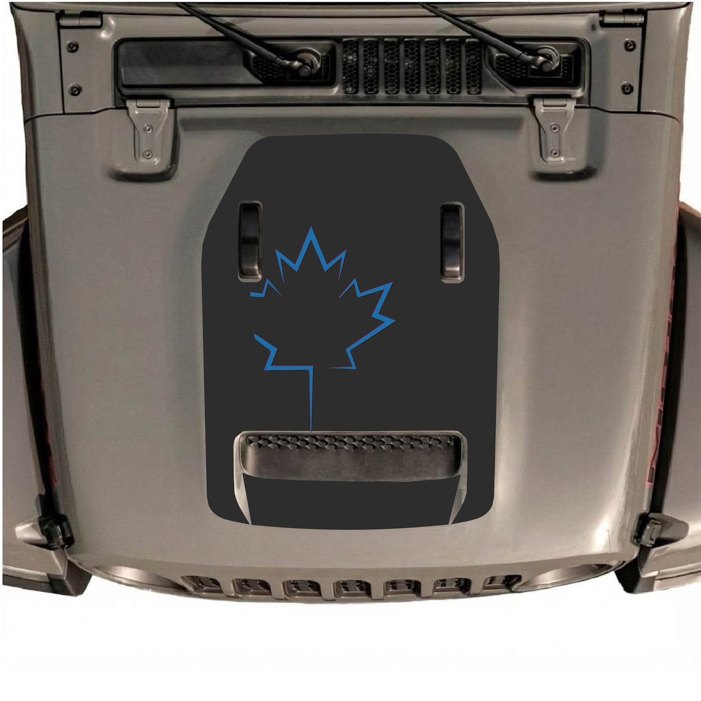 CarCode hood decal for Jeep Wrangler JL/JLU Rubicon 392 and JT Gladiator Mojave, style #24, in black with bold design