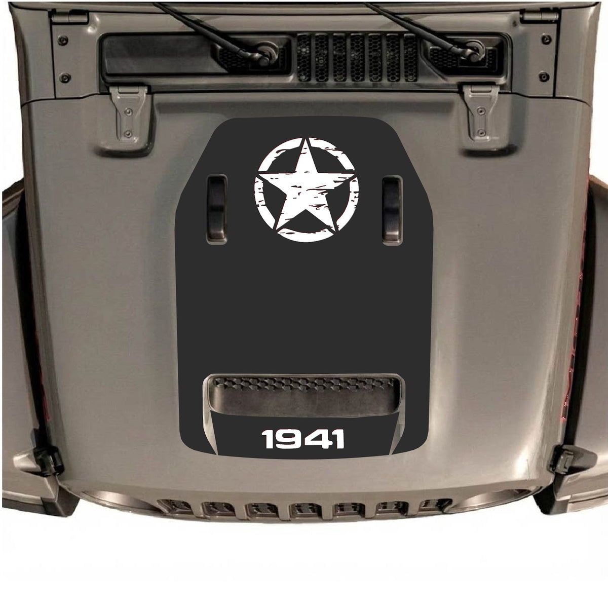 CarCode autocollant de capot pour Jeep Wrangler JL/JLU Rubicon 392 et JT Gladiator Mojave 2020-2026, avec design audacieux sur le capot du véhicule
