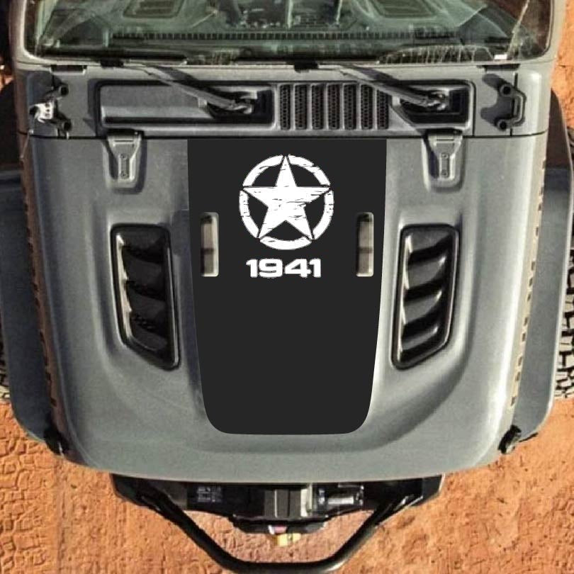 Hood Decal for Jeep Wrangler JL JLU Gladiator JT Rubicon Hood 2018+ Style #25