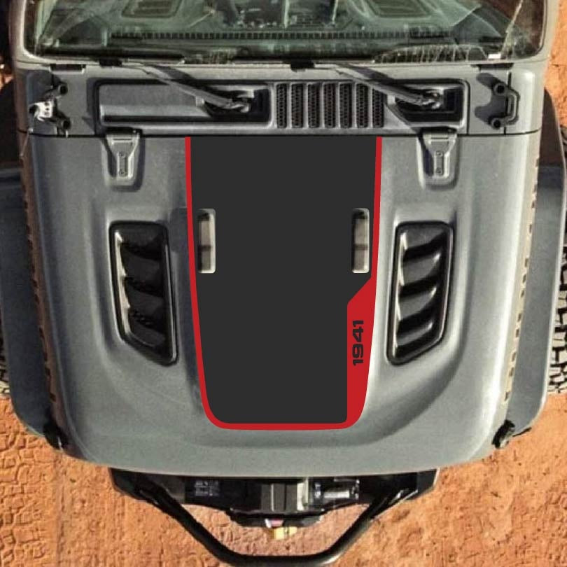 Hood Decal for Jeep Wrangler JL JLU Gladiator JT Rubicon Hood 2018+ Style #12