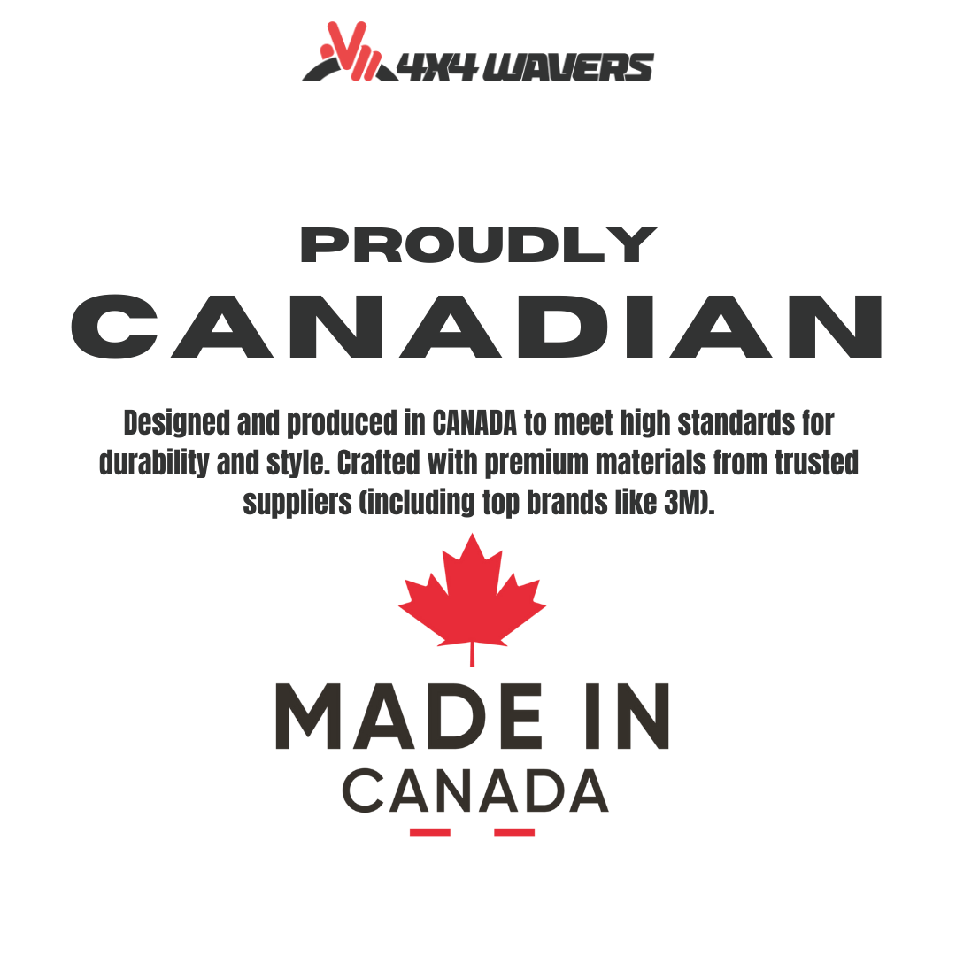 Kit d'autocollants 4x4wavers pour capot JL Rubicon – Autocollants en vinyle pour modèles Jeep Wrangler – Fabriqué au Canada