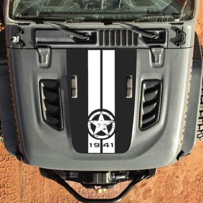 Hood Decal for Jeep Wrangler JL JLU Gladiator JT Rubicon Hood 2018+ Style #57