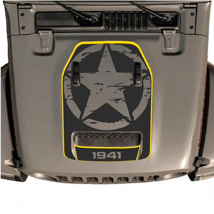 CarCode hood decal for Jeep Wrangler JL/JLU Rubicon 392 and JT Gladiator Mojave, stylish design for 2020-2026 models.