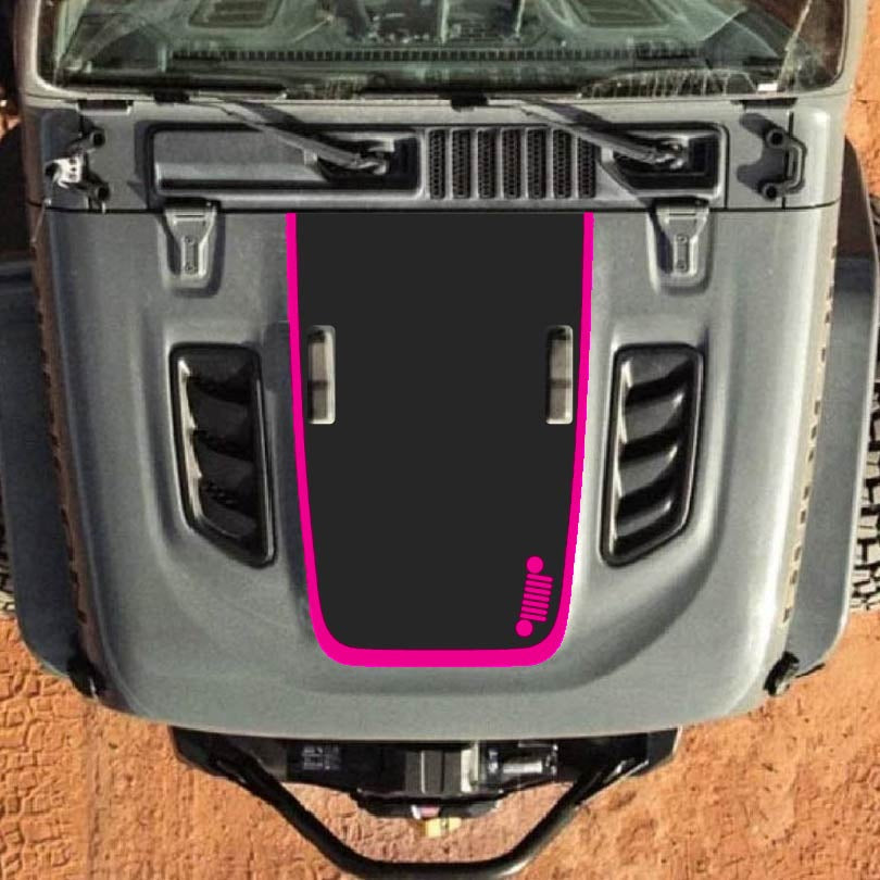 Hood Decal for Jeep Wrangler JL JLU Gladiator JT Rubicon Hood 2018+ Style #65