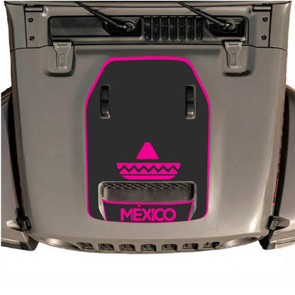 CarCode hood decal for Jeep Wrangler JL/JLU Rubicon 392 and JT Gladiator Mojave 2020-2026, style #15, shown on vehicle hood.