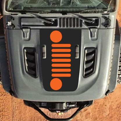 Hood Decal for Jeep Wrangler JL JLU Gladiator JT Rubicon Hood 2018+ Style #62