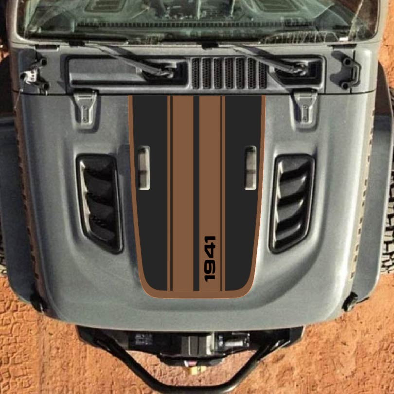 Hood Decal for Jeep Wrangler JL JLU Gladiator JT Rubicon Hood 2018+ Style #61
