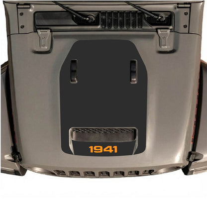 CarCode hood decal for Jeep Wrangler JL/JLU Rubicon 392 and Gladiator Mojave, style #66, featuring bold graphic design on the hood.
