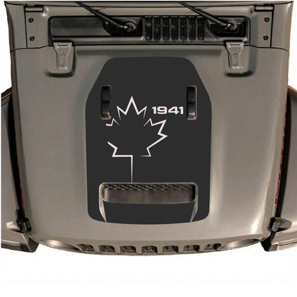 CarCode hood decal for Jeep Wrangler JL/JLU Rubicon 392 and JT Gladiator Mojave 2020-2026, style #22, visible on the vehicle's hood.
