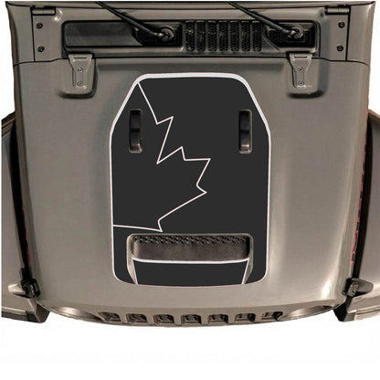 CarCode Jeep Wrangler JL/JLU Rubicon 392 and Gladiator Mojave hood decal, style #27, featuring bold graphic design on vehicle hood.