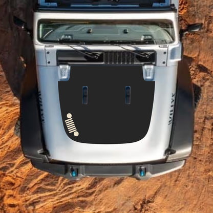Jeep Wrangler JL and Gladiator JT hood decal by CarCode, stylish #33 design on vehicle hood for 2018+ models.