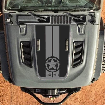 Hood Decal for Jeep Wrangler JL JLU Gladiator JT Rubicon Hood 2018+ Style #58