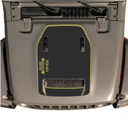 CarCode hood decal for Jeep Wrangler JL/JLU Rubicon 392 and Gladiator Mojave, style #51, featuring bold graphic design on the hood