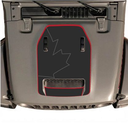 CarCode hood decal for Jeep Wrangler JL/JLU Rubicon 392 and JT Gladiator Mojave, stylish automotive sticker design.