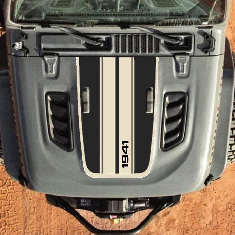 Hood Decal for Jeep Wrangler JL JLU Gladiator JT Rubicon Hood 2018+ Style #61