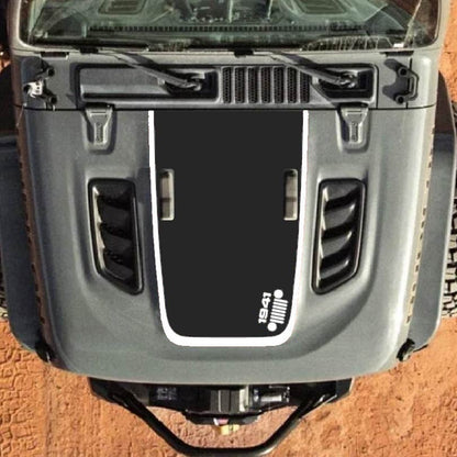 Hood Decal for Jeep Wrangler JL JLU Gladiator JT Rubicon Hood 2018+ Style #02