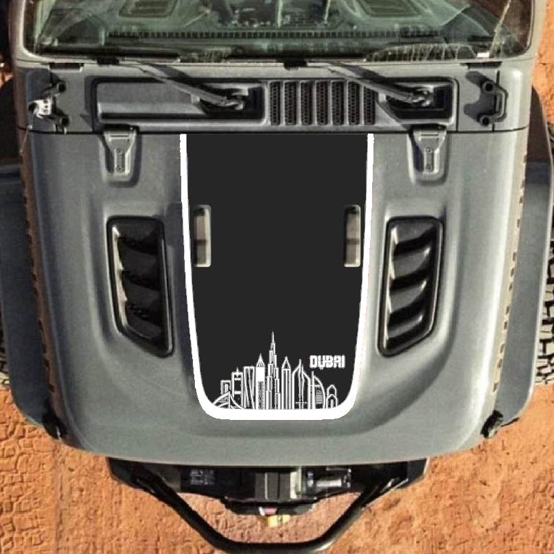 Hood Decal for Jeep Wrangler JL JLU Gladiator JT Rubicon Hood 2018+ Style #52