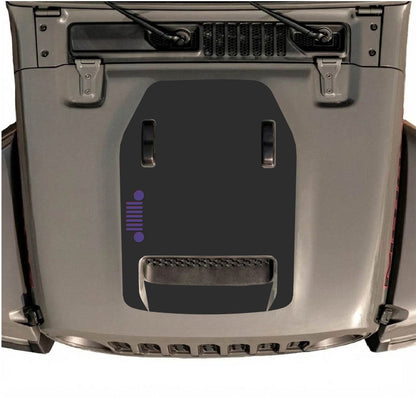 CarCode hood decal for Jeep Wrangler JL/JLU Rubicon 392 and JT Gladiator Mojave 2020-2026, style #54, shown on vehicle hood.