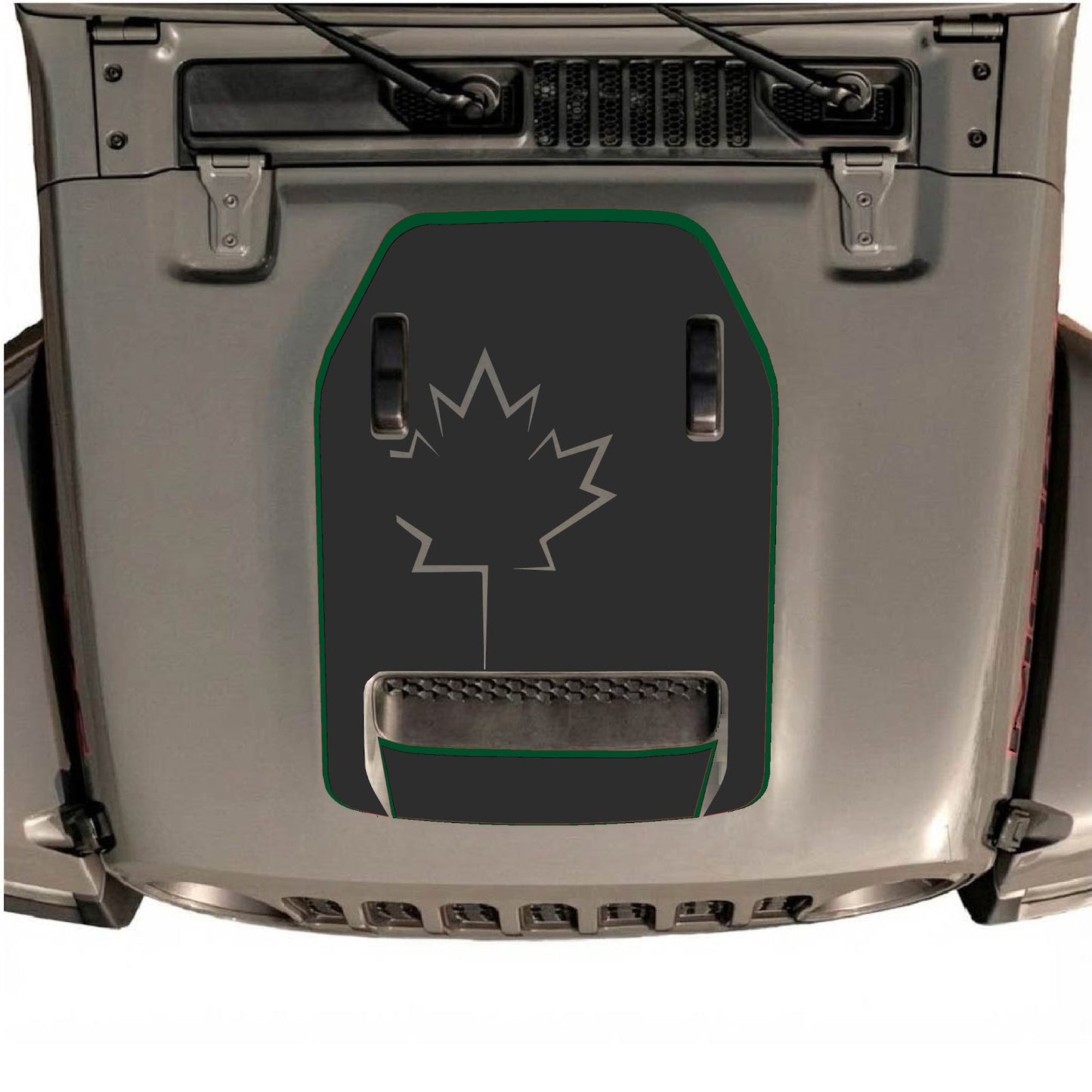 CarCode hood decal for Jeep Wrangler JL/JLU Rubicon 392 and JT Gladiator Mojave 2020-2026, stylish automotive decal.