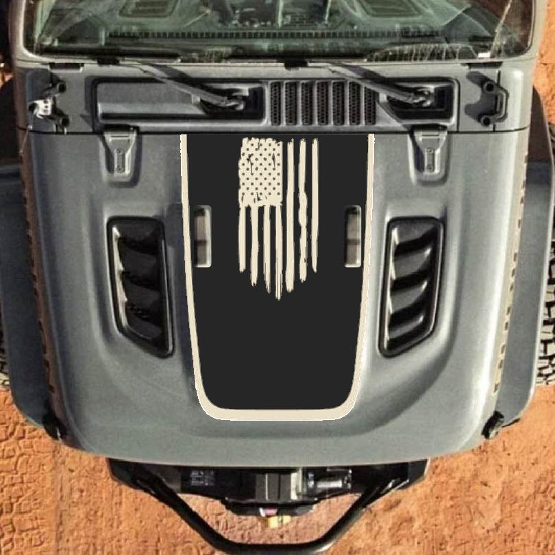 Hood Decal for Jeep Wrangler JL JLU Gladiator JT Rubicon Hood 2018+ Style #30