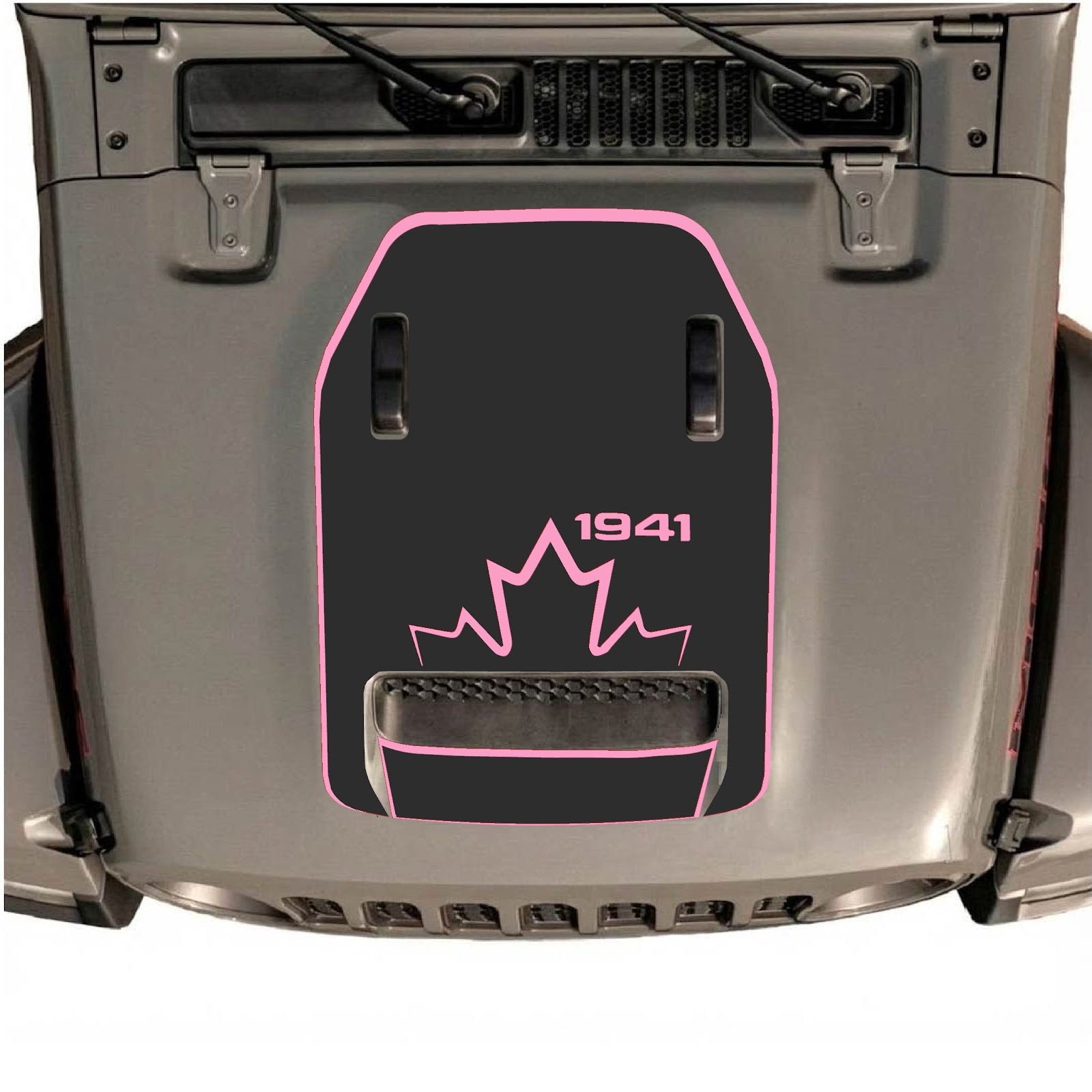 CarCode hood decal for Jeep Wrangler JL/JLU Rubicon 392 and Gladiator Mojave 2020-2026, style #17, featuring bold graphic design.