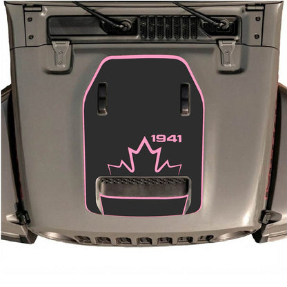 CarCode hood decal for Jeep Wrangler JL/JLU Rubicon 392 and Gladiator Mojave 2020-2026, style #17, featuring bold graphic design.