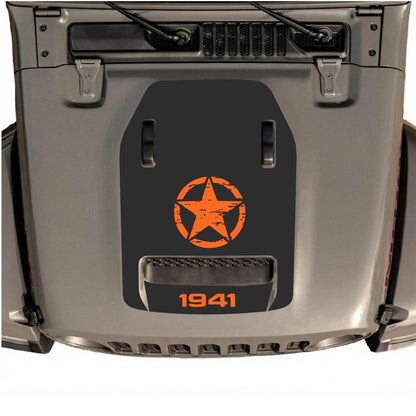 alt
Autocollant de capot CarCode pour Jeep Wrangler JL/JLU Rubicon 392 et Gladiator Mojave 2020-2026, motif graphique noir élégant sur le capot.