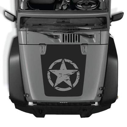 CarCode Jeep Wrangler JK/JKU hood decal, Style #25, featuring bold graphic design on the vehicle's hood for a custom look.