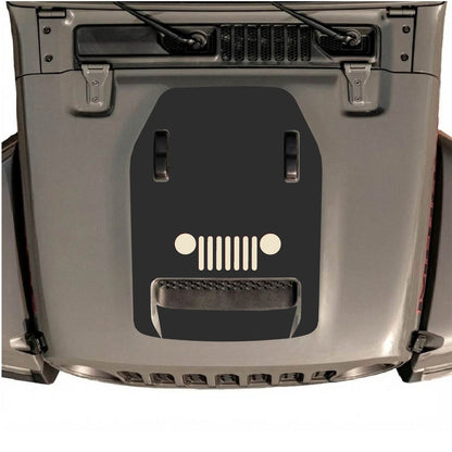 CarCode hood decal for Jeep Wrangler JL/JLU Rubicon 392 and JT Gladiator Mojave, style #50, featuring bold graphic design on hood