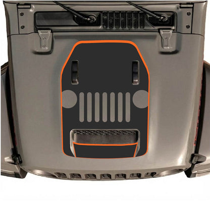 CarCode hood decal for Jeep Wrangler JL/JLU Rubicon 392 and JT Gladiator Mojave, stylish design for 2020-2026 models.