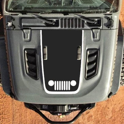Hood Decal for Jeep Wrangler JL JLU Gladiator JT Rubicon Hood 2018+ Style #10