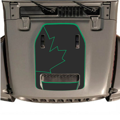 CarCode hood decal for Jeep Wrangler JL/JLU Rubicon 392 and JT Gladiator Mojave, stylish design on vehicle hood.