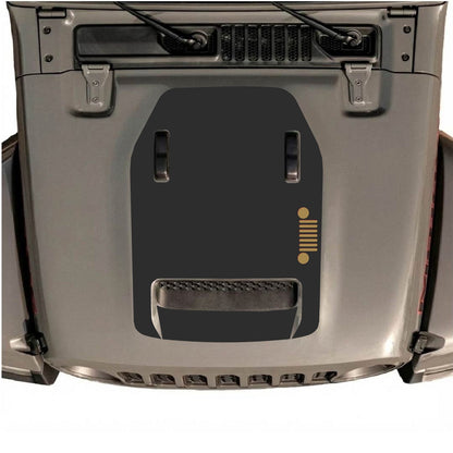 CarCode hood decal for Jeep Wrangler JL/JLU Rubicon 392 and JT Gladiator Mojave 2020-2026, style #58, applied to vehicle hood.