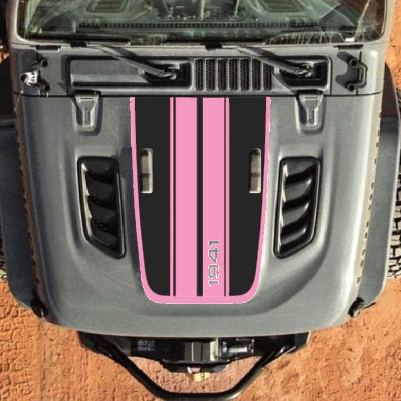 Hood Decal for Jeep Wrangler JL JLU Gladiator JT Rubicon Hood 2018+ Style #100