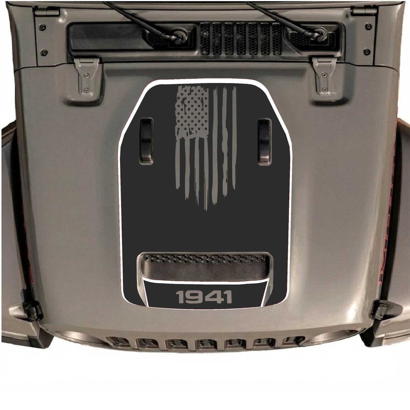 CarCode hood decal for Jeep Wrangler JL/JLU Rubicon 392 and JT Gladiator Mojave 2020-2026, stylish design on vehicle hood