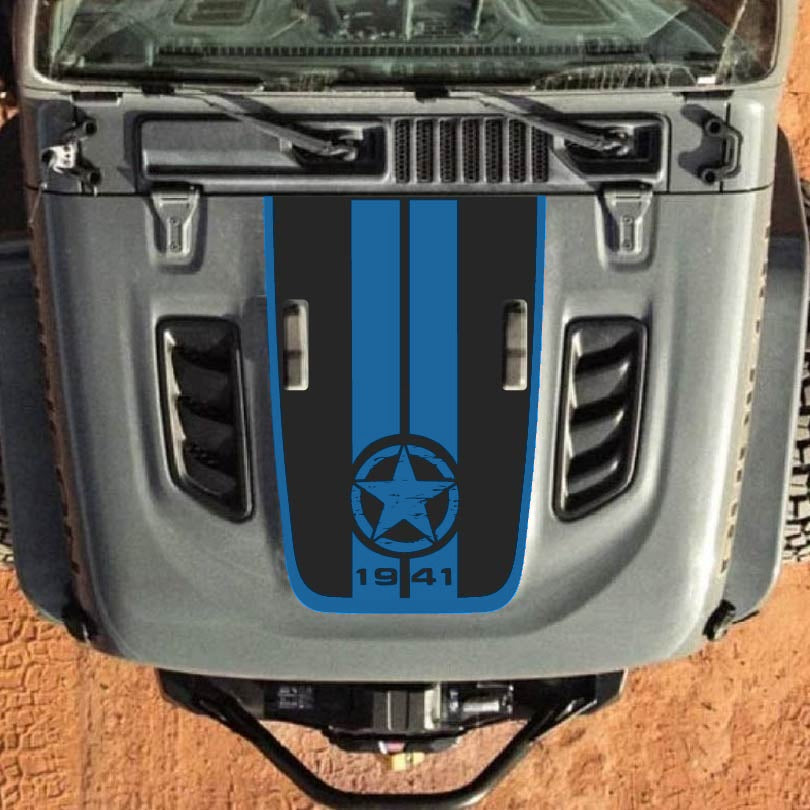 Hood Decal for Jeep Wrangler JL JLU Gladiator JT Rubicon Hood 2018+ Style #58