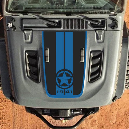 Hood Decal for Jeep Wrangler JL JLU Gladiator JT Rubicon Hood 2018+ Style #58